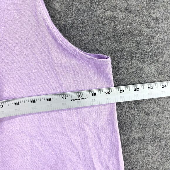 JM Collection Tank Women 0X Plus Purple Sleeveless Wide Strap Rayon Casual - Picture 5 of 7
